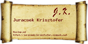 Juracsek Krisztofer névjegykártya
