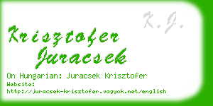 krisztofer juracsek business card